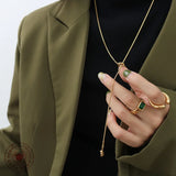 Heart Knot Tassel Winter Sweater Chain Necklace for Women
