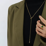 Heart Knot Tassel Winter Sweater Chain Necklace for Women