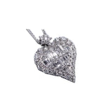 Heart Lab Diamond Pendant 925 Sterling Silver Pendants Chain Necklace For Women