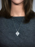 Heart Lab Diamond Pendant 925 Sterling Silver Pendants Chain Necklace For Women