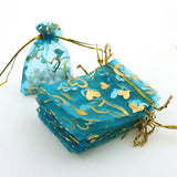Heart Lake Bronzing Organza Jewelry Packaging Gift Bags 7x9cm 100pcs/lot