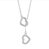 Heart Layer Necklace Pendant Silver 925 Jewelry K Accessories