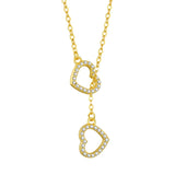 Heart Layer Necklace Pendant Silver 925 Jewelry K Accessories