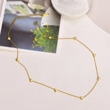 Heart Link Choker Chain Necklace for Women, Stainless Steel Jewelry