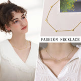 Heart Link Choker Chain Necklace for Women, Stainless Steel Jewelry