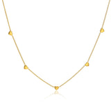 Heart Link Choker Chain Necklace for Women, Stainless Steel Jewelry