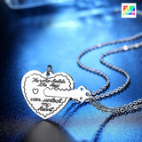 Heart Lock Key Couple Necklaces - Unlock My Heart Valentines Gift