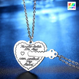 Heart Lock Key Couple Necklaces - Unlock My Heart Valentines Gift