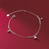 Heart Love Anklets 925 Sterling Silver Women Jewelry Leg Bracelet