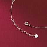 Heart Love Anklets 925 Sterling Silver Women Jewelry Leg Bracelet