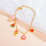 Heart Love Chain Adjustable Bracelet Gift Kid's Jewelry Gift for Girl Drop