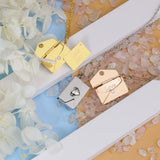 Heart Love Letter Envelope Pendant Necklace Stainless Steel Jewelry
