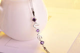 925 Sterling Silver Heart CZ Double Layer Bracelet