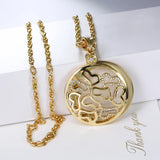 Heart Magnifying Glass Pendant Necklace with High Crystal Magnifier