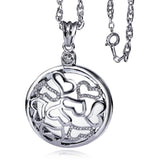 Heart Magnifying Glass Pendant Necklace with High Crystal Magnifier