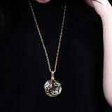 Heart Magnifying Glass Pendant Necklace with High Crystal Magnifier
