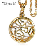 Heart Magnifying Glass Pendant Necklace with High Crystal Magnifier