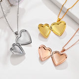 Heart Medical Alert Locked Necklace for Women, Personalized ID Pendant