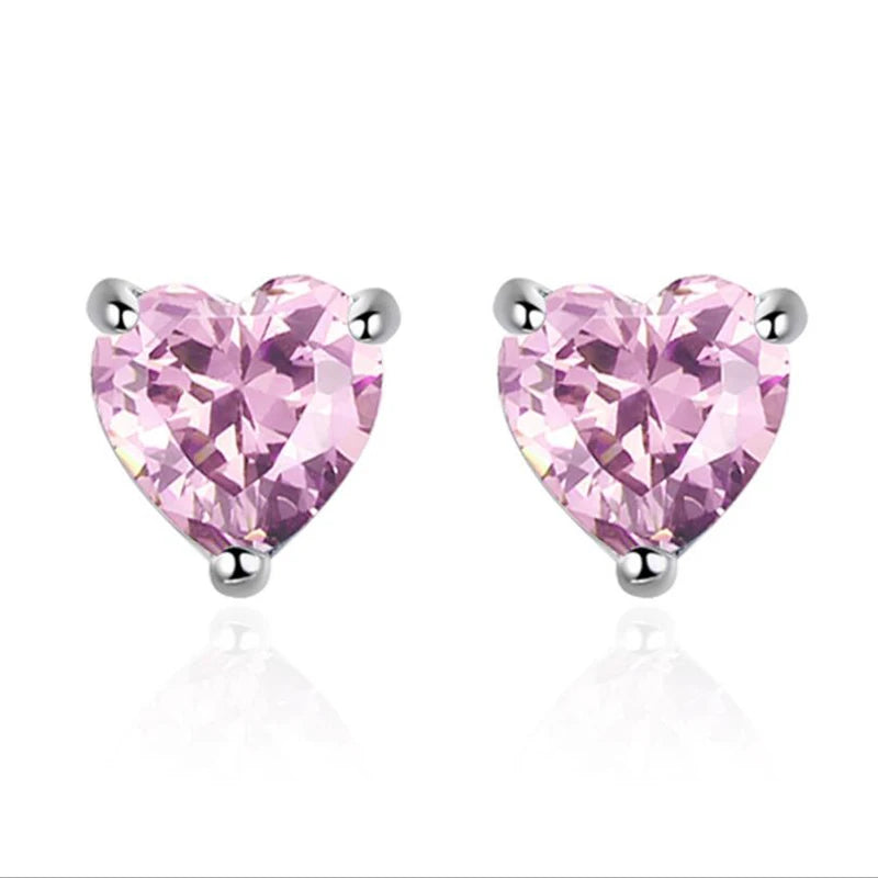 Moissanite Stud Earrings Platinum Plated Sterling Silver