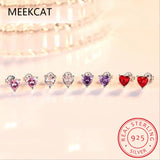Moissanite Stud Earrings Platinum Plated Sterling Silver