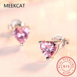 Moissanite Stud Earrings Platinum Plated Sterling Silver