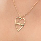 Heart Name Necklace Personalized Couple Jewelry Women Choker