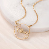 Heart Name Necklace Personalise Names 18K Plating Stainless Steel Necklaces