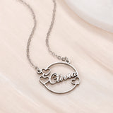 Heart Name Necklace Personalise Names 18K Plating Stainless Steel Necklaces