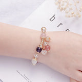 Natural Amethyst Aquamarine Quartz Bracelet YBR251