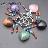 7 Chakra Healing Stone Keychain Set