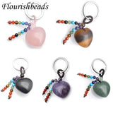 7 Chakra Healing Stone Keychain Set