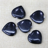 Heart Natural Stone Pendant Pink Crystal Pendant DIY Necklace Jewelry