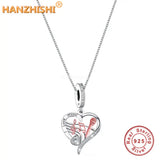 Heart Necklace 925 Silver Music Note Shoes Toothpaste Pendant Gift
