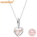 Heart Necklace 925 Silver Music Note Shoes Toothpaste Pendant Gift