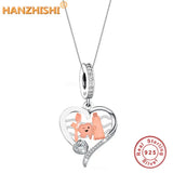 Heart Necklace 925 Silver Music Note Shoes Toothpaste Pendant Gift