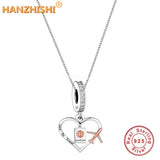 Heart Necklace 925 Silver Music Note Shoes Toothpaste Pendant Gift