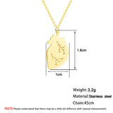 Heart Necklace Stainless Steel Geometric Pendant