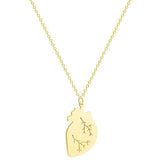 Heart Necklace Stainless Steel Geometric Pendant