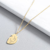 Heart Necklace Stainless Steel Geometric Pendant