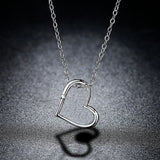 Heart Necklace Silver Jewelry Women Sterling Silver Necklace Pendant Necklace