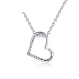 Heart Necklace Silver Jewelry Women Sterling Silver Necklace Pendant Necklace
