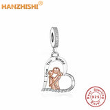 Heart Necklace 925 Silver I Love You Mummy Pendant Anniversary Birthday Mum