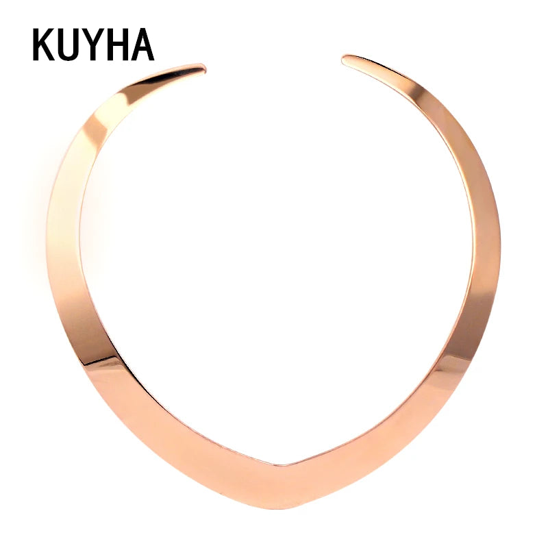 Heart Necklaces Romantic Metal Choker Chain Collar Jewelry