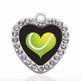 Tennis Player Circle Charm for DIY Jewelry Making