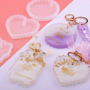 Heart Oval Gypsum Silicone Mold Solid Aromathe Soap Pendant Ornament Mold