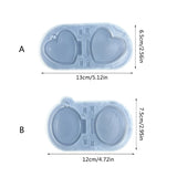 Heart/Oval Silicone Mold Photo Frame Resin Mold Keychain Pendant Silicone Mold