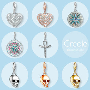 925 Sterling Silver Heart Pave Vintage Star Cross Pendant