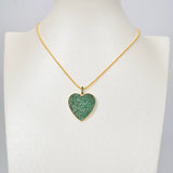 Zircon Paved Brass Heart Pendant Clasp for Diy Earring