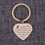 Heart Pendant Keychain Birthday Gift Charms Jewelry Men Women Keyrings