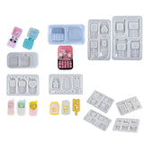 Heart Phone Resin Mold Kit DIY Jewelry Casting Mold Heart Keychain Pendant
